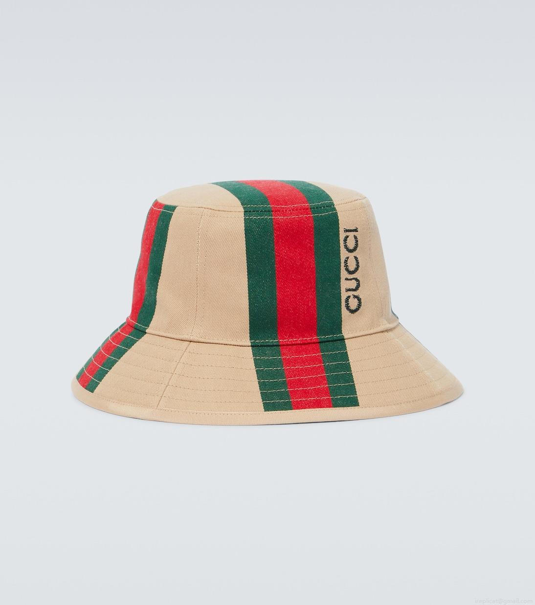 GucciLogo printed cotton canvas bucket hat GucciLogo printed cotton canvas bucket hat