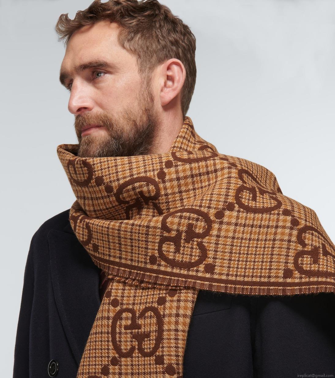 GucciGG wool jacquard scarf GucciGG wool jacquard scarf