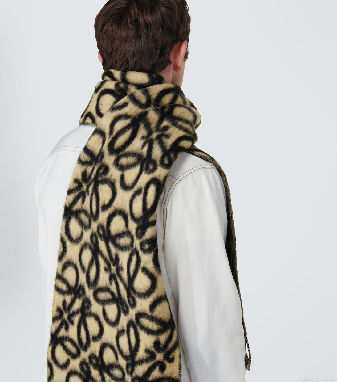 LoeweAnagram alpaca and wool-blend scarf LoeweAnagram alpaca and wool-blend scarf
