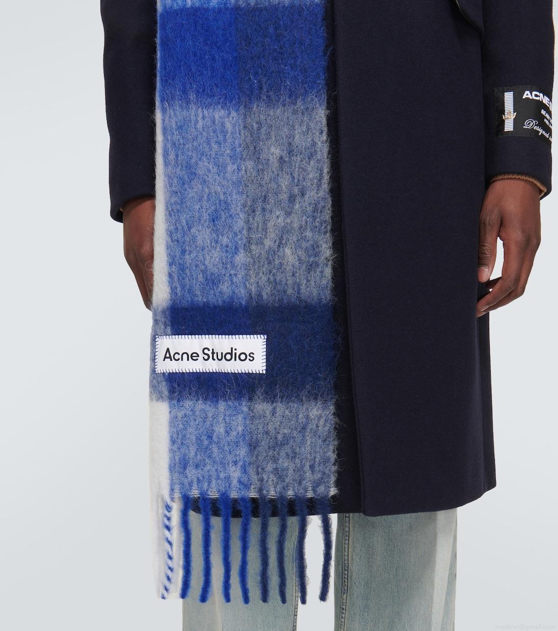 Acne StudiosChecked wool-blend scarf Acne StudiosChecked wool-blend scarf