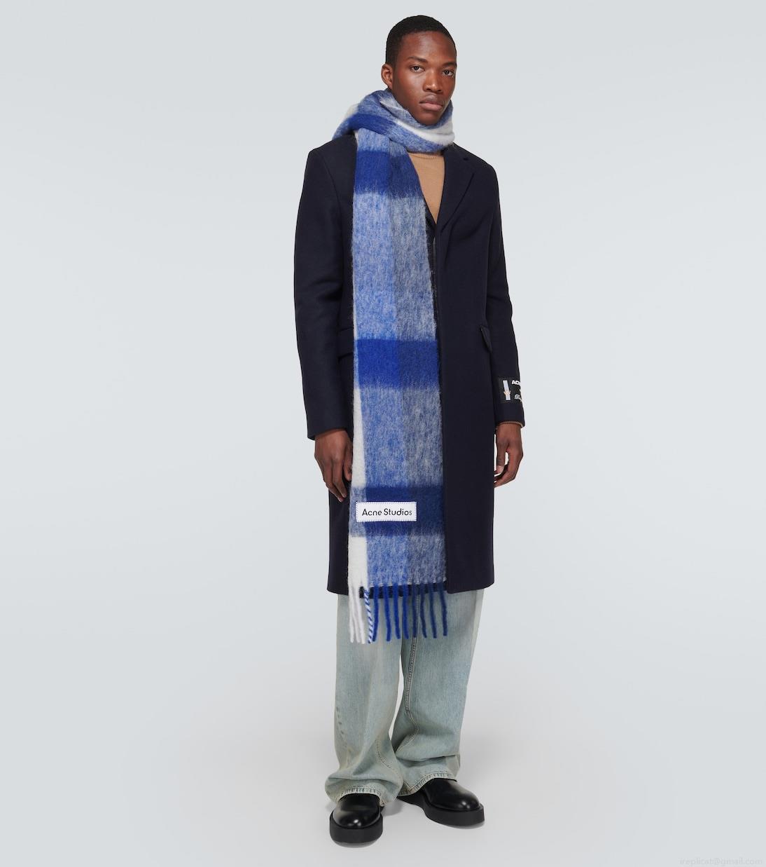 Acne StudiosChecked wool-blend scarf Acne StudiosChecked wool-blend scarf