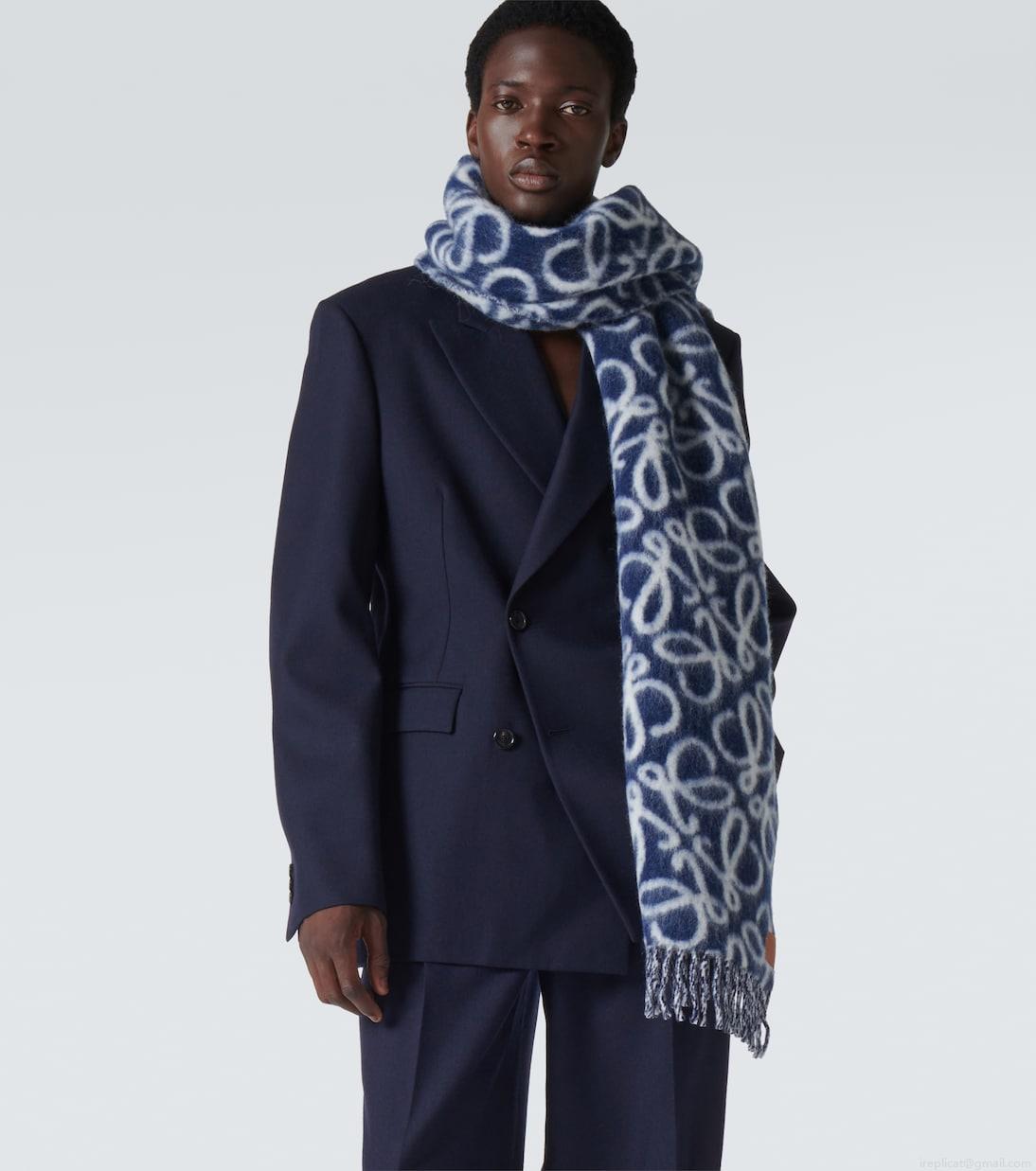 LoeweAnagram alpaca and wool-blend scarf LoeweAnagram alpaca and wool-blend scarf