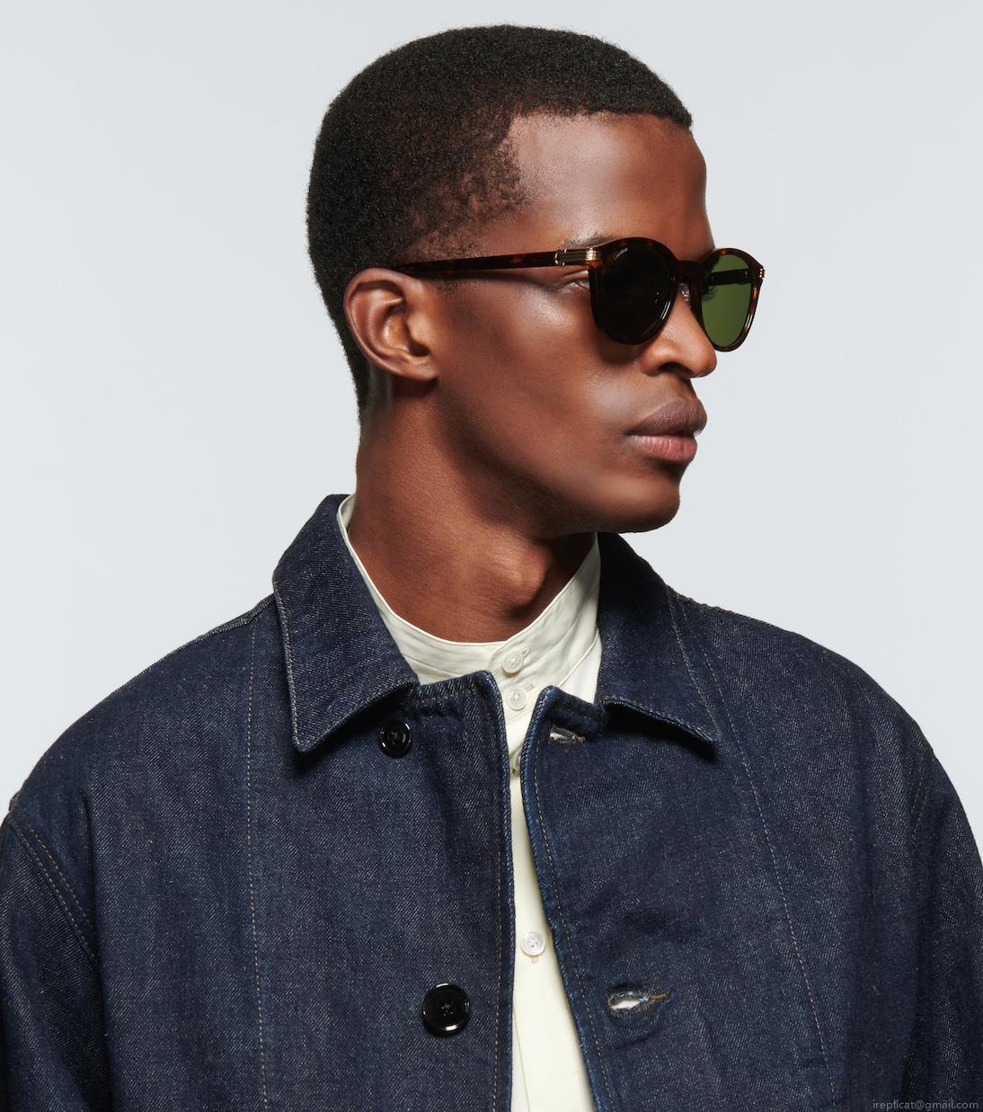 Cartier Eyewear CollectionRounded acetate sunglasses Cartier Eyewear CollectionRounded acetate sunglasses