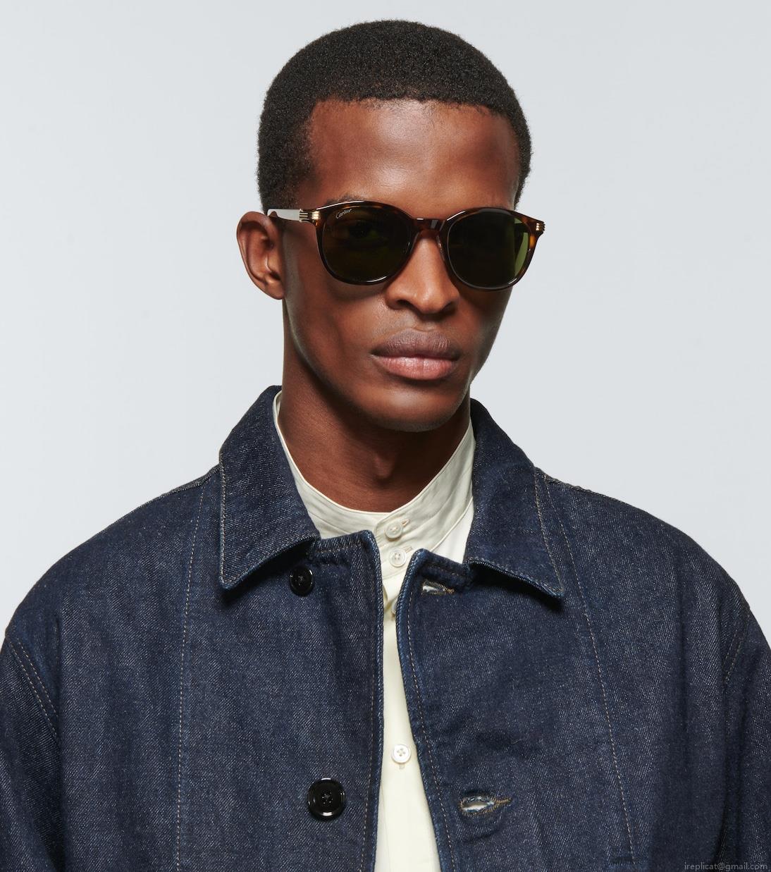 Cartier Eyewear CollectionRounded acetate sunglasses Cartier Eyewear CollectionRounded acetate sunglasses