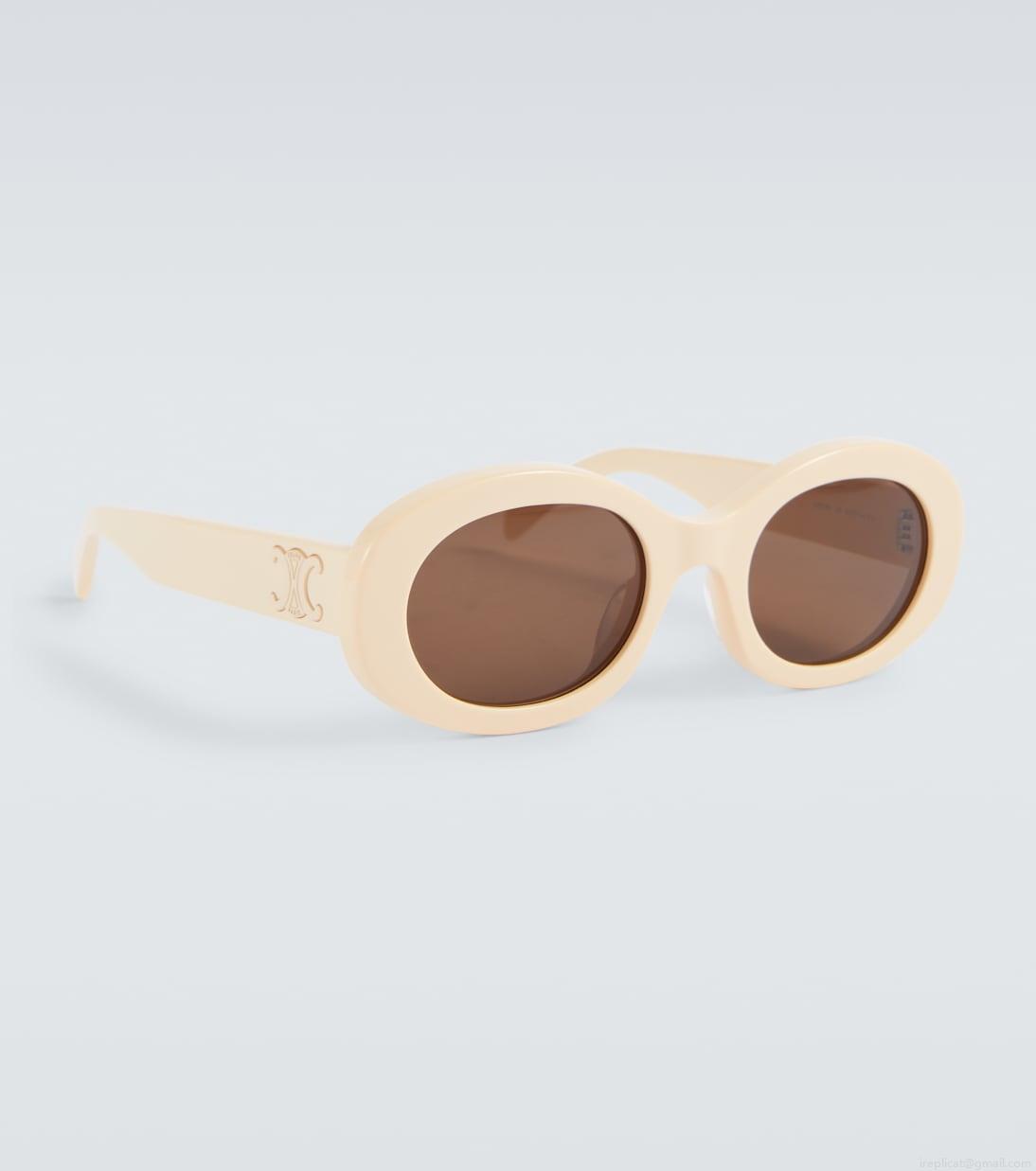 Celine EyewearTriomphe 01 oval sunglasses Celine EyewearTriomphe 01 oval sunglasses