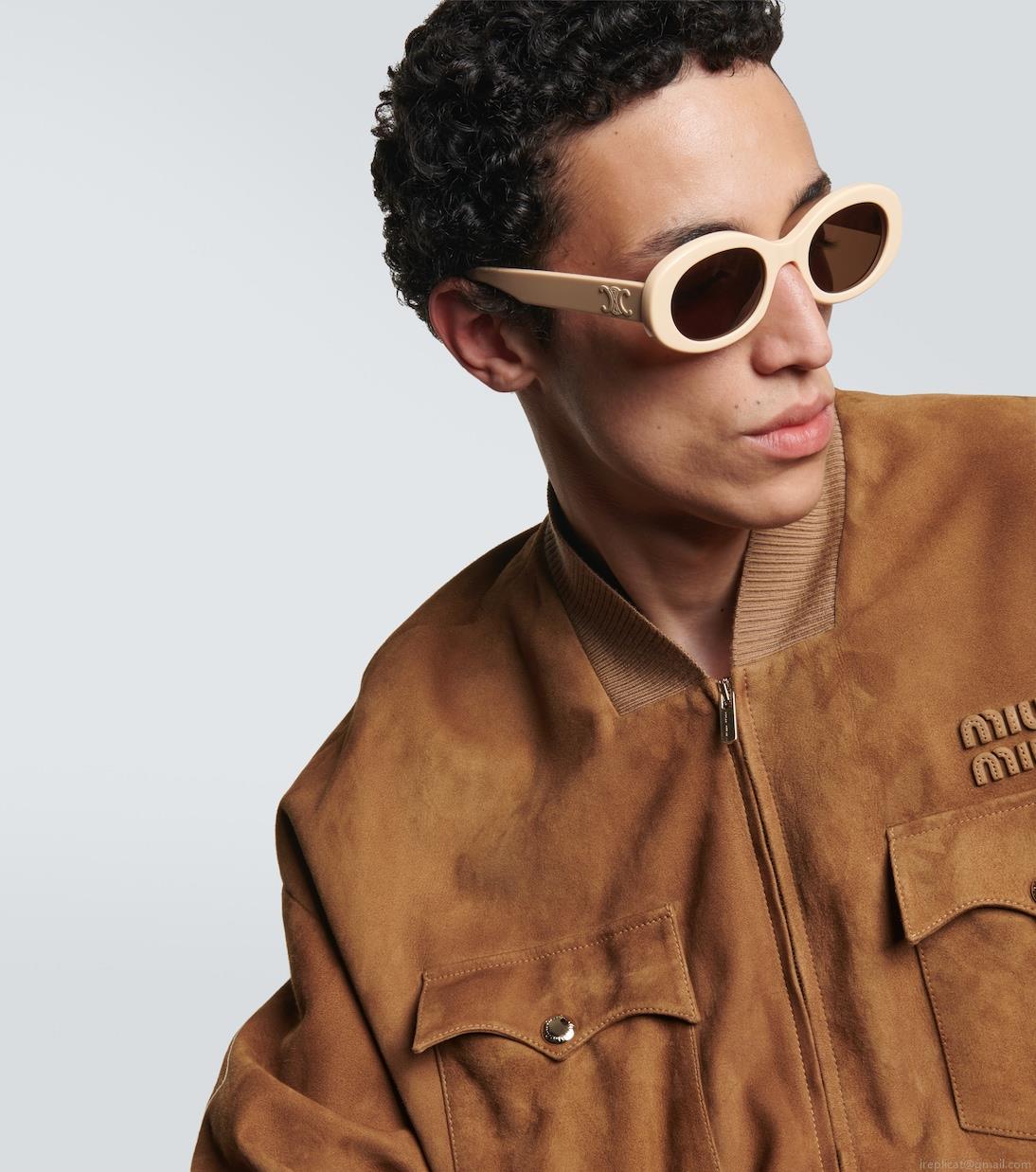 Celine EyewearTriomphe 01 oval sunglasses Celine EyewearTriomphe 01 oval sunglasses