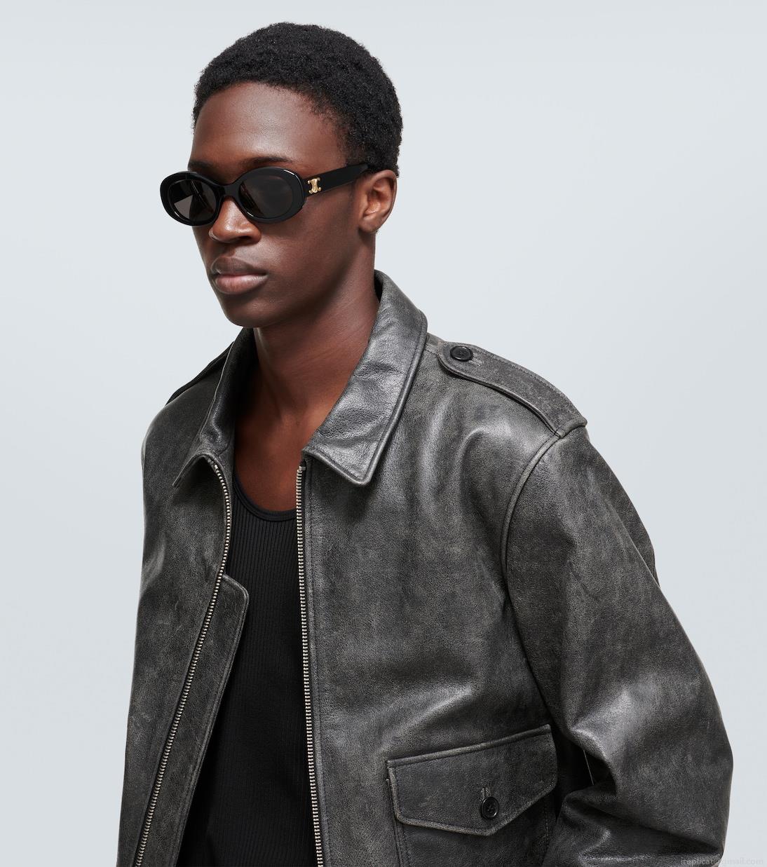 Celine EyewearTriomphe 01 oval sunglasses Celine EyewearTriomphe 01 oval sunglasses