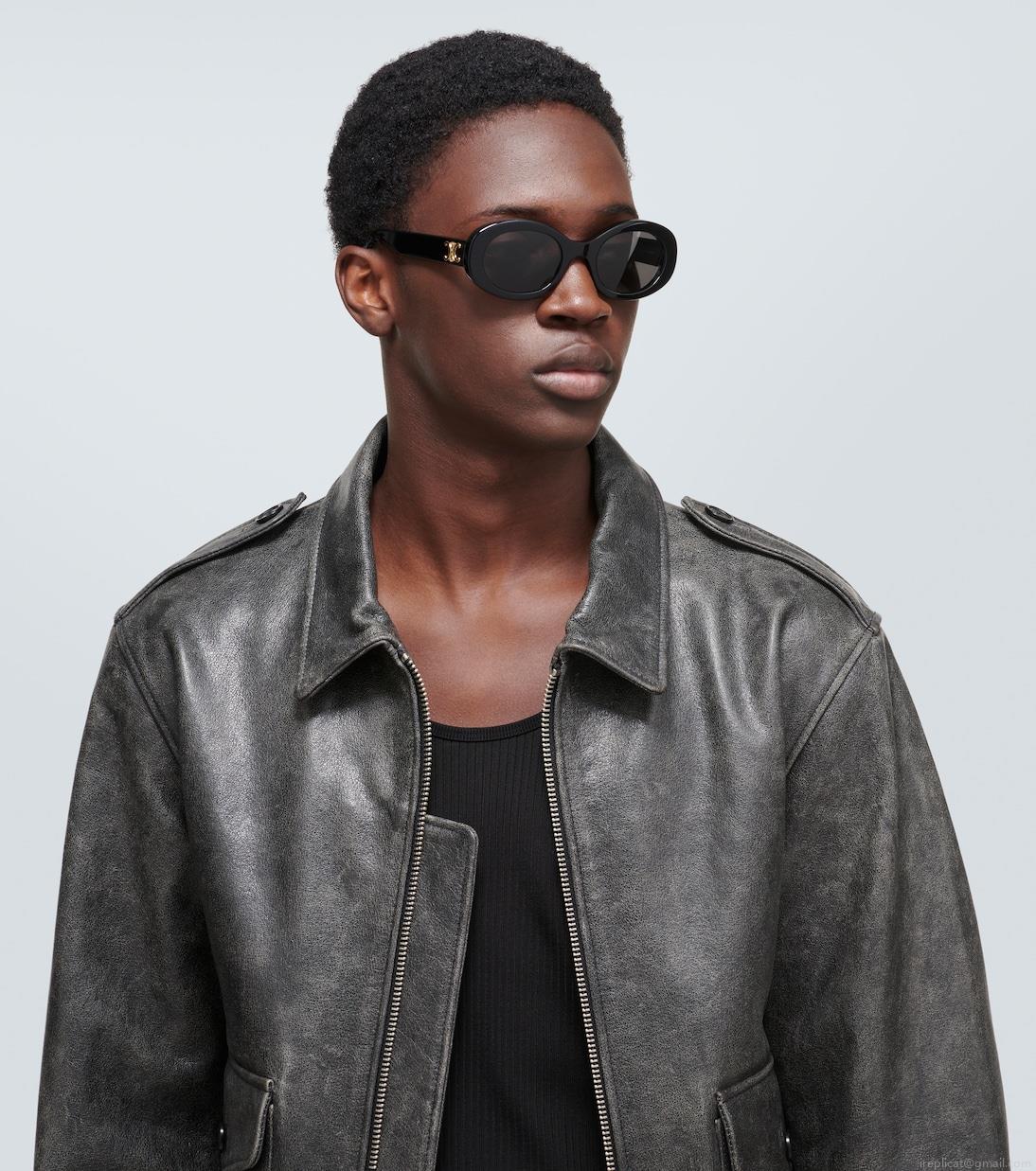 Celine EyewearTriomphe 01 oval sunglasses Celine EyewearTriomphe 01 oval sunglasses