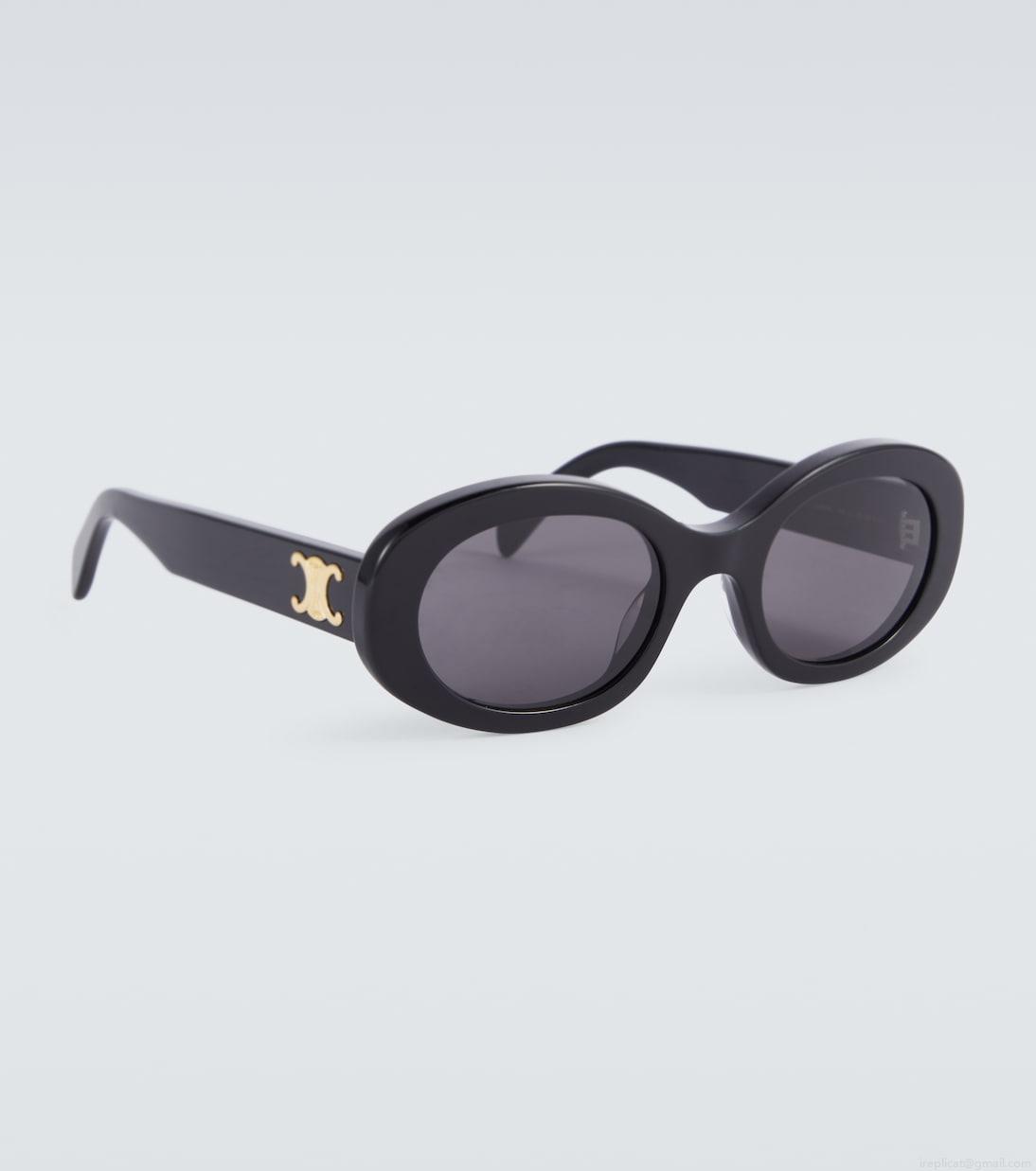 Celine EyewearTriomphe 01 oval sunglasses Celine EyewearTriomphe 01 oval sunglasses