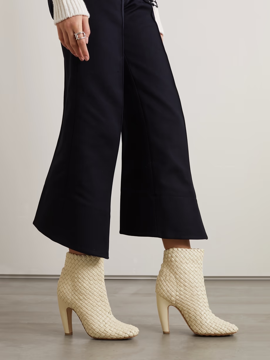 Mini Lido intrecciato leather ankle boots Mini Lido intrecciato leather ankle boots