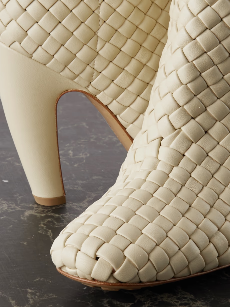 Mini Lido intrecciato leather ankle boots Mini Lido intrecciato leather ankle boots