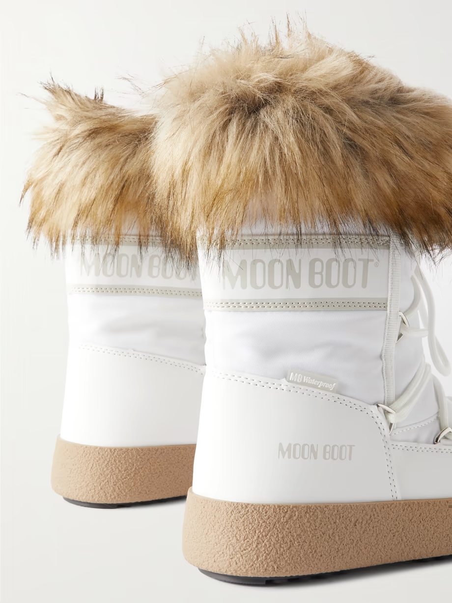 LTrack Monaco faux fur-trimmed shell and faux leather snow boots LTrack Monaco faux fur-trimmed shell and faux leather snow boots