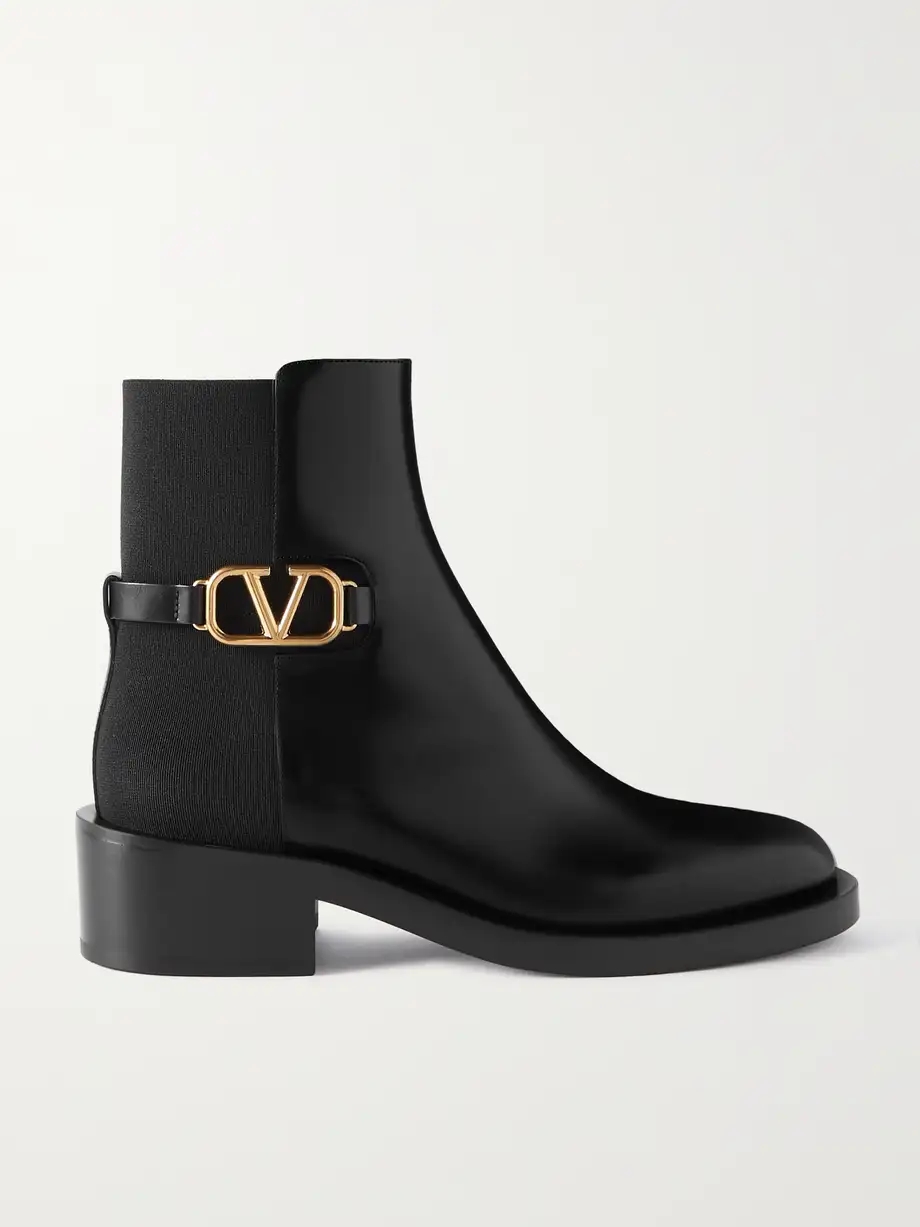 VLOGO embellished leather Chelsea boots VLOGO embellished leather Chelsea boots