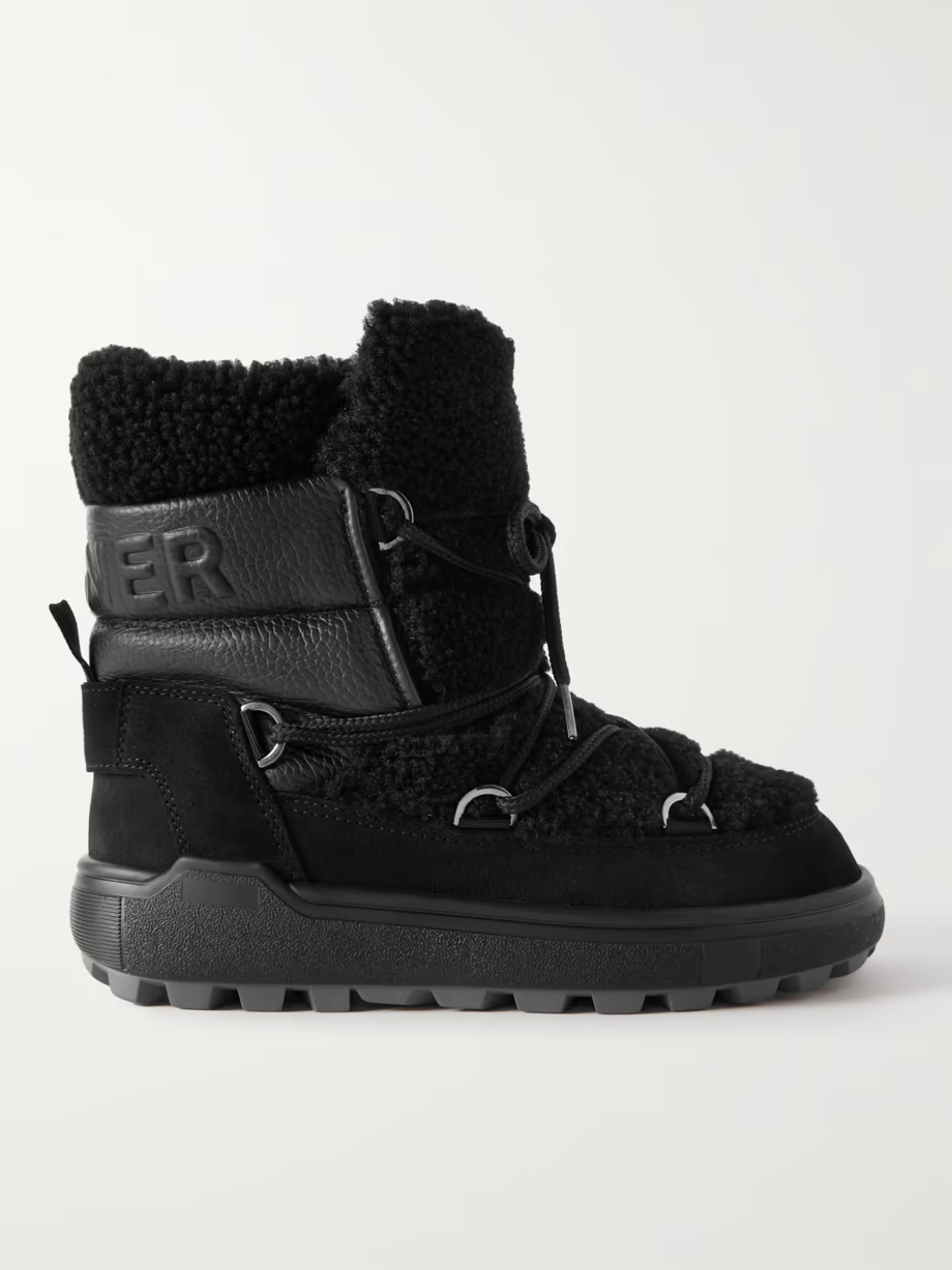 Chamonix shearling, leather and suede snow boots Chamonix shearling, leather and suede snow boots