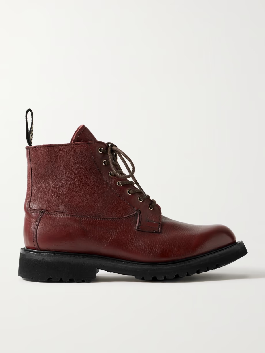 + Tricker’s Camilla textured-leather ankle boots + Tricker’s Camilla textured-leather ankle boots