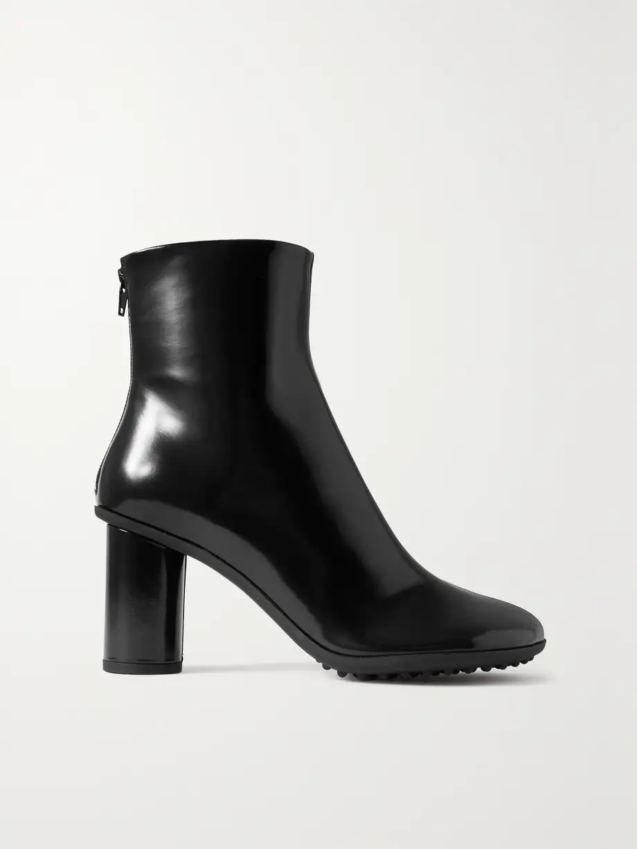 Atomic glossed-leather ankle boots Atomic glossed-leather ankle boots