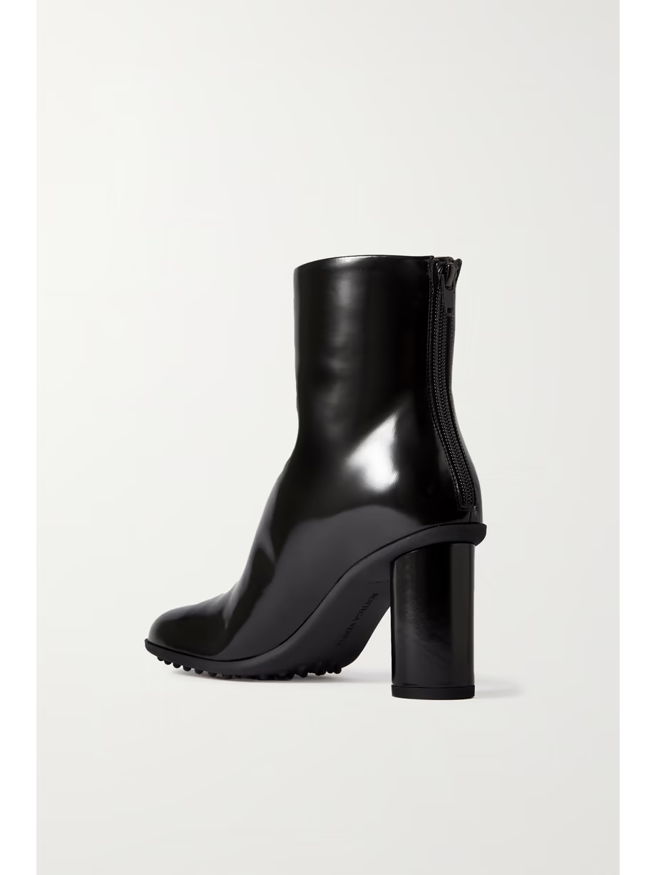 Atomic glossed-leather ankle boots Atomic glossed-leather ankle boots
