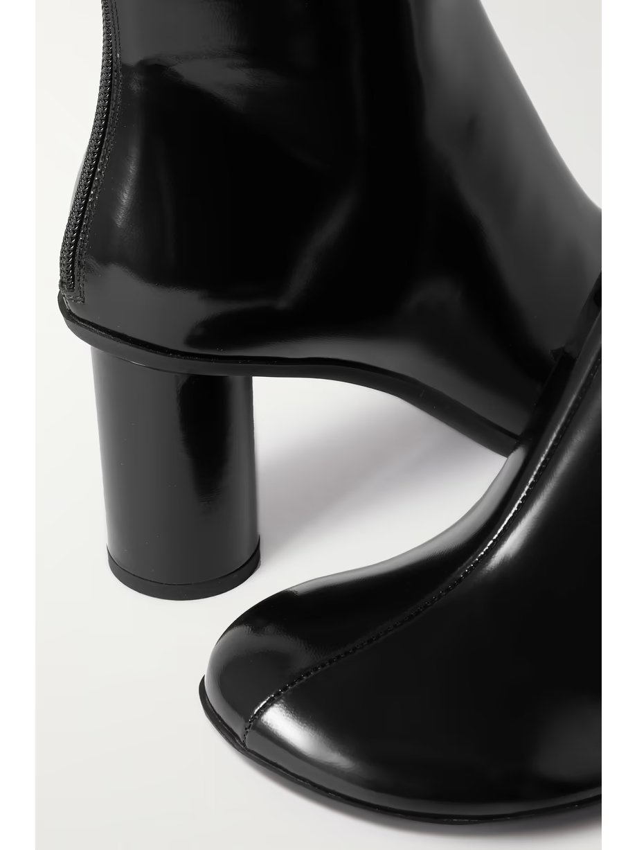 Atomic glossed-leather ankle boots Atomic glossed-leather ankle boots