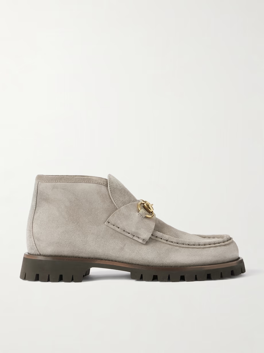 Sylke horsebit-detailed suede ankle boots Sylke horsebit-detailed suede ankle boots