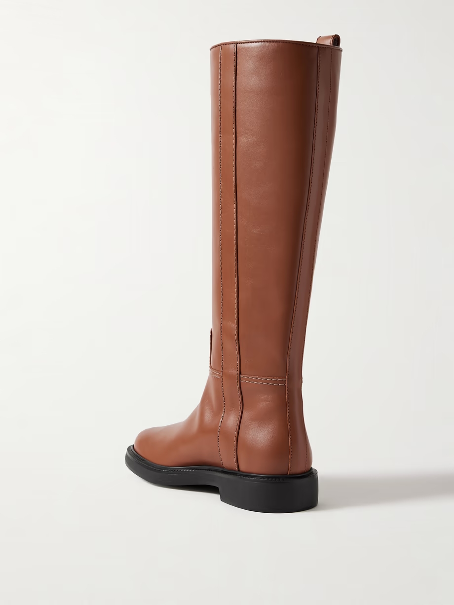 Embellished leather knee boots Embellished leather knee boots