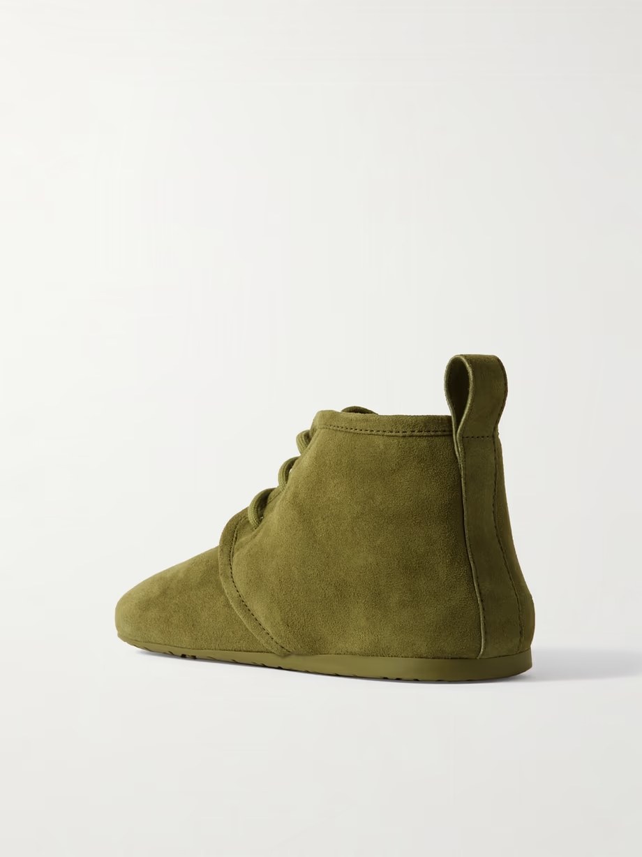 Lago shearling-lined suede ankle boots Lago shearling-lined suede ankle boots