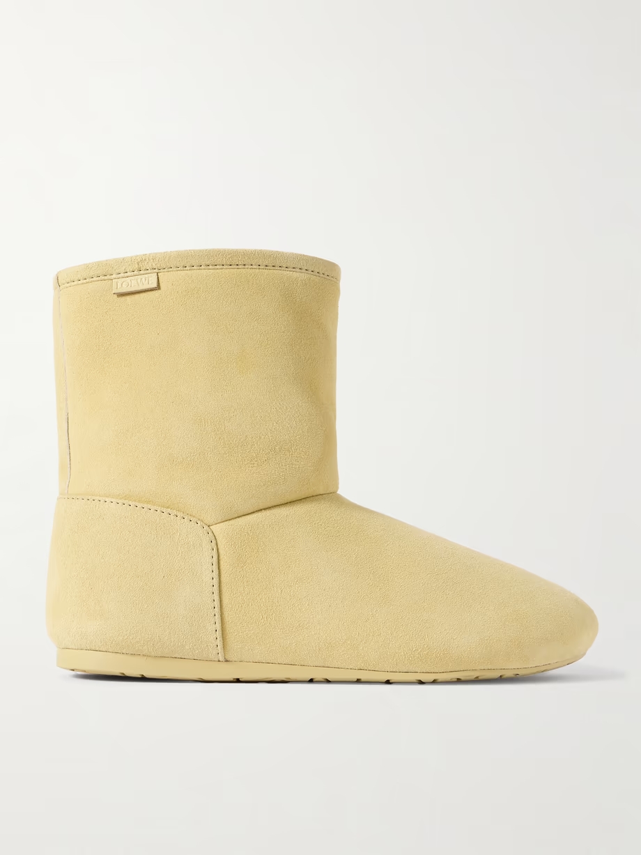 Lago shearling-lined suede ankle boots Lago shearling-lined suede ankle boots