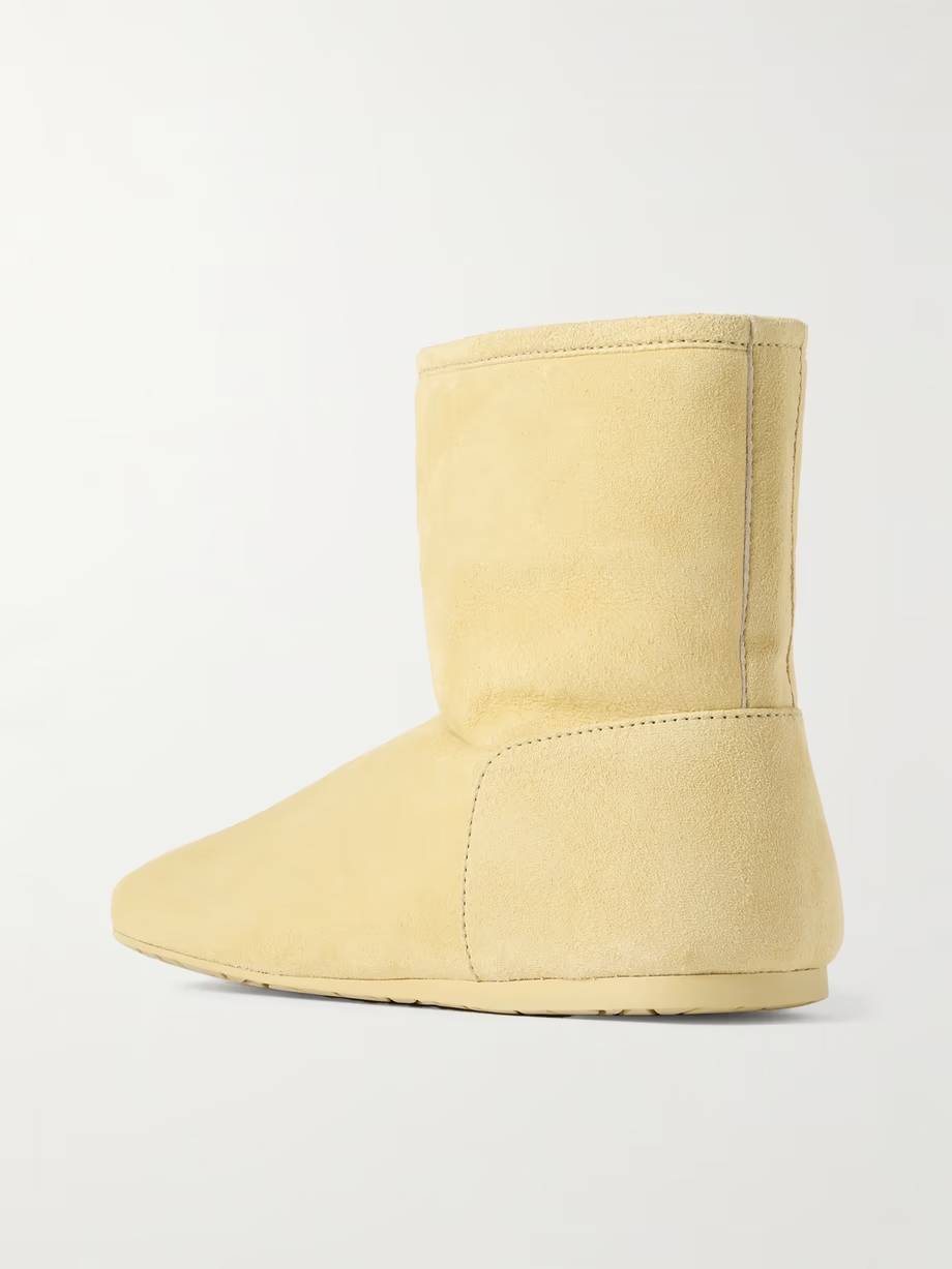 Lago shearling-lined suede ankle boots Lago shearling-lined suede ankle boots