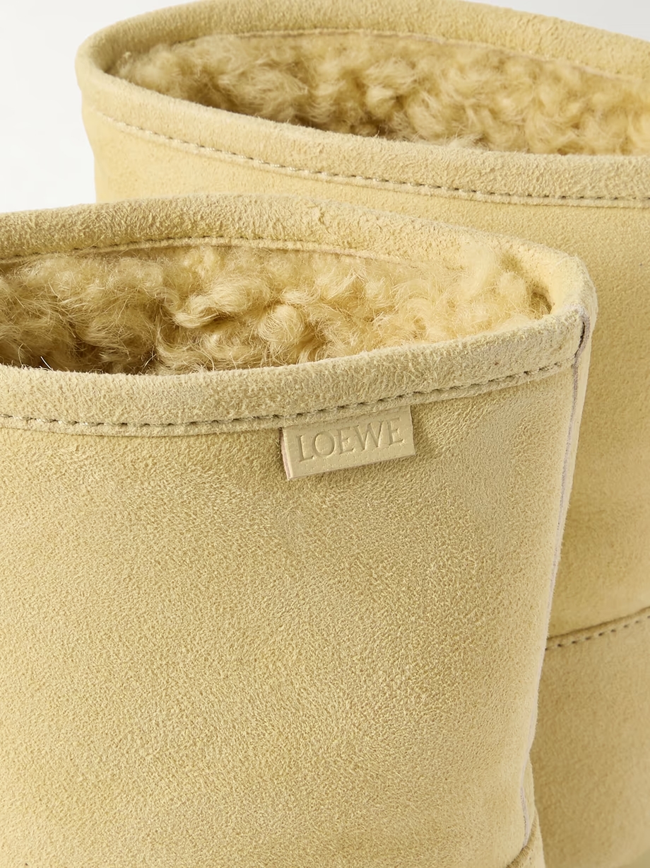 Lago shearling-lined suede ankle boots Lago shearling-lined suede ankle boots