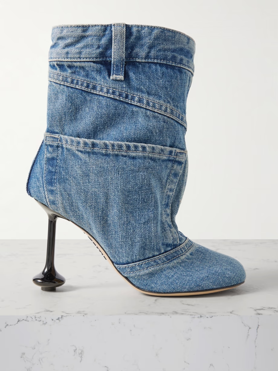 Toy paneled denim ankle boots Toy paneled denim ankle boots