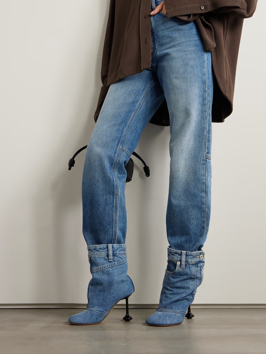 Toy paneled denim ankle boots Toy paneled denim ankle boots