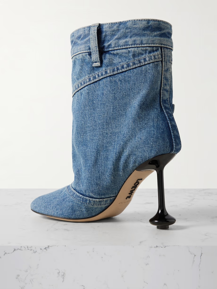 Toy paneled denim ankle boots Toy paneled denim ankle boots