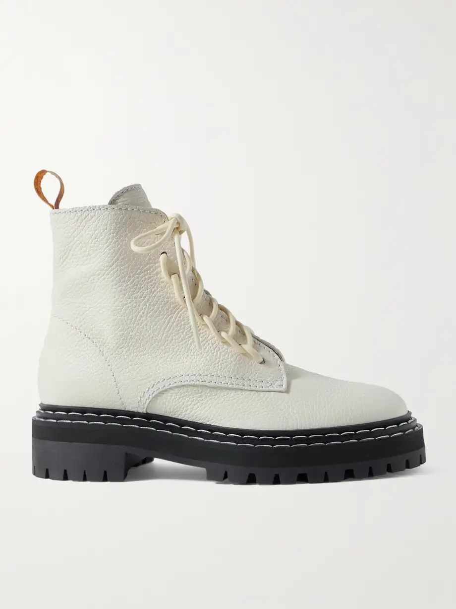 Textured-leather ankle boots Textured-leather ankle boots