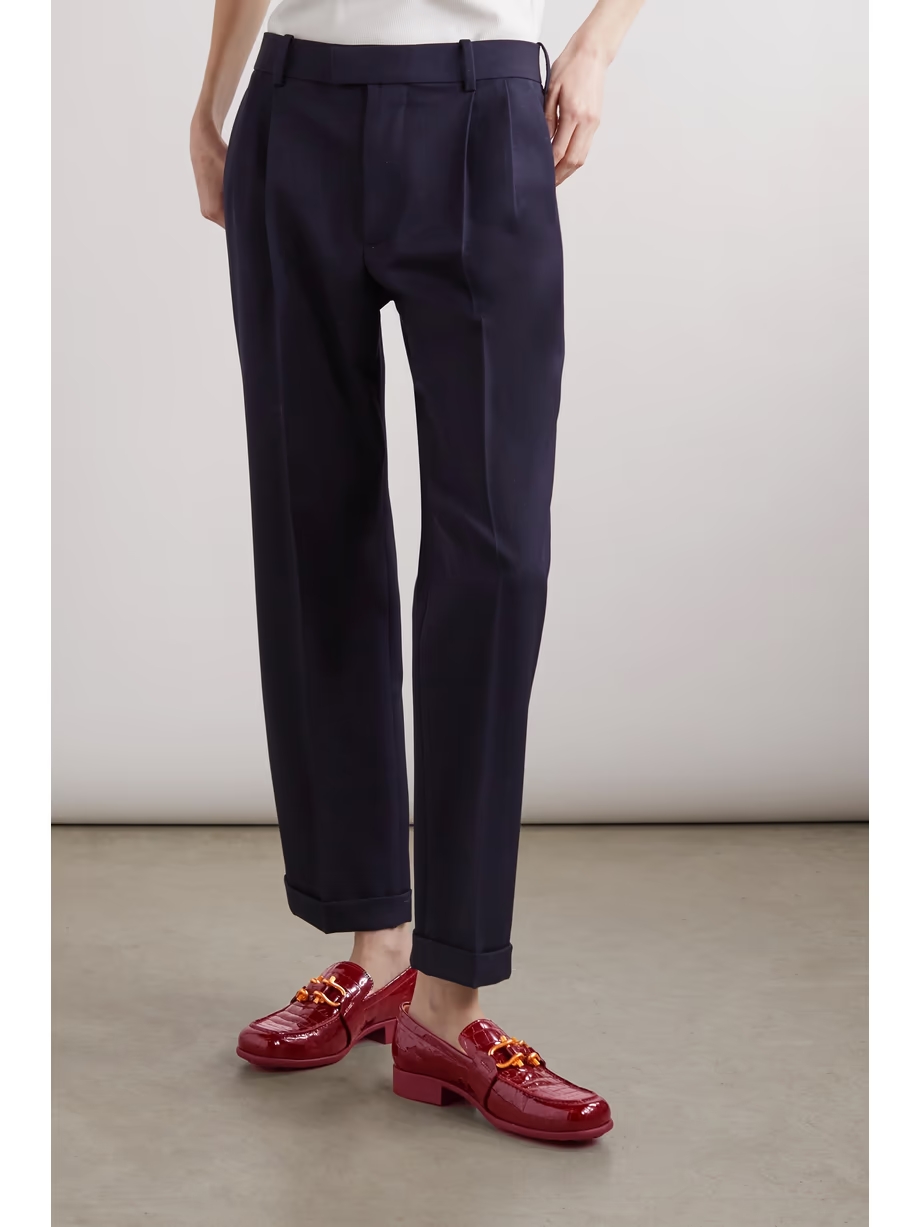 Madame croc-effect leather loafers Madame croc-effect leather loafers