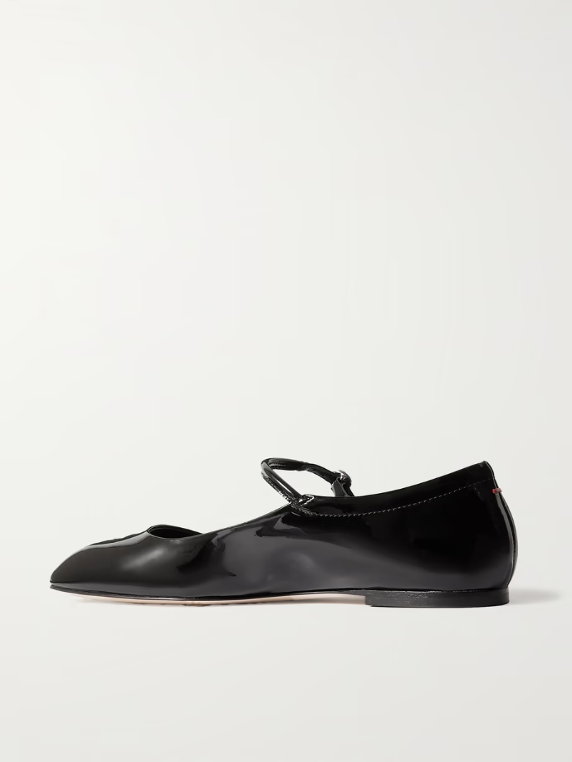 Uma patent-leather Mary Jane ballet flats Uma patent-leather Mary Jane ballet flats