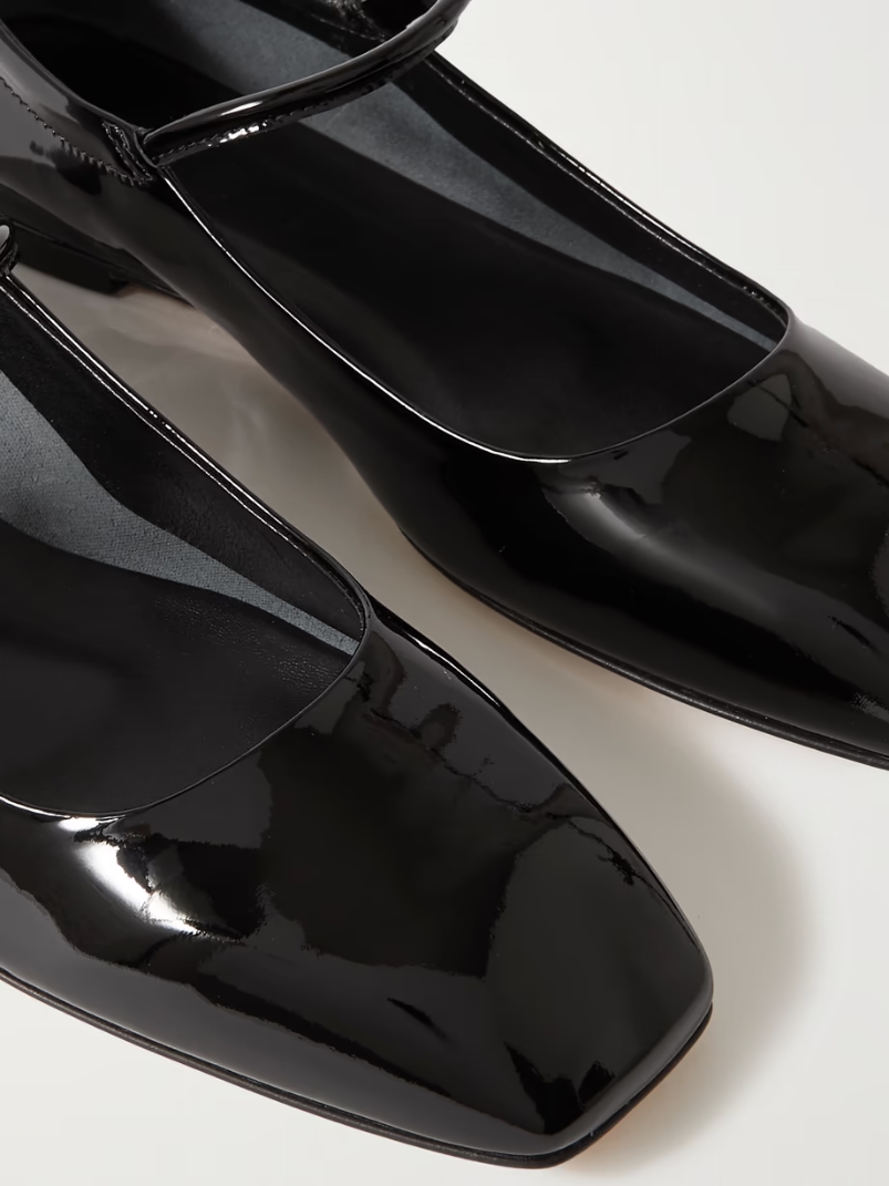 Uma patent-leather Mary Jane ballet flats Uma patent-leather Mary Jane ballet flats