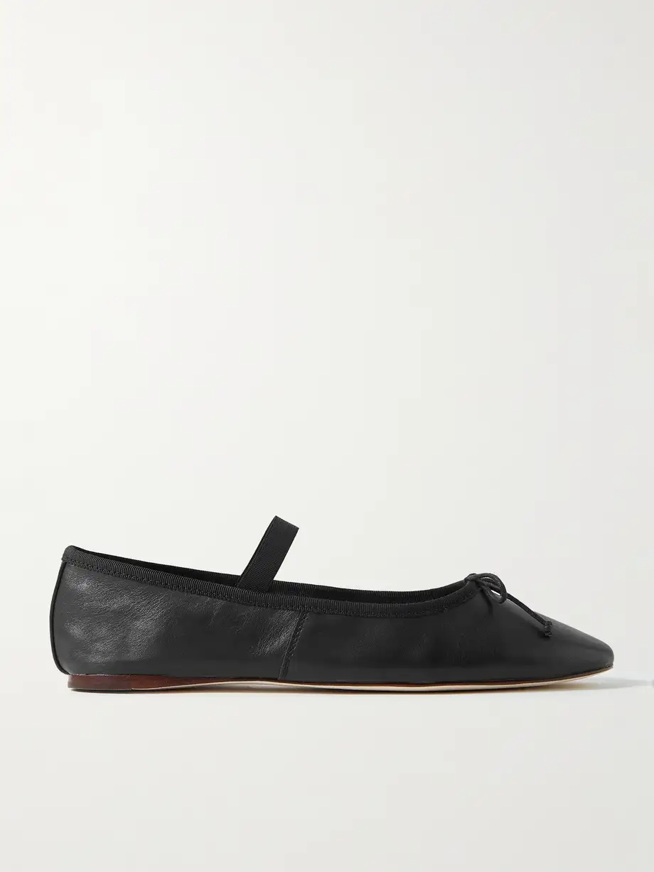 Leonie bow-embellished leather flats Leonie bow-embellished leather flats