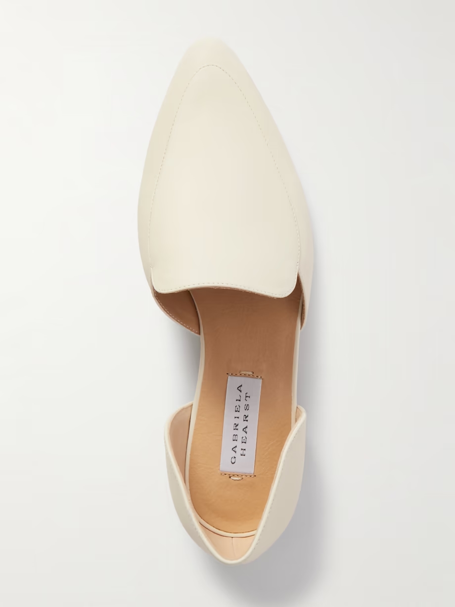Jax cutout leather point-toe flats Jax cutout leather point-toe flats