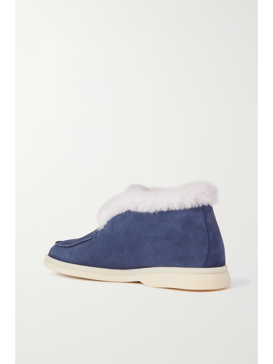 Open Walk shearling-lined suede loafers Open Walk shearling-lined suede loafers