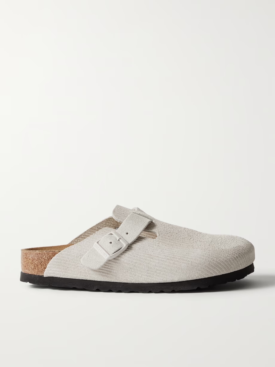 Boston embossed-suede clogs Boston embossed-suede clogs