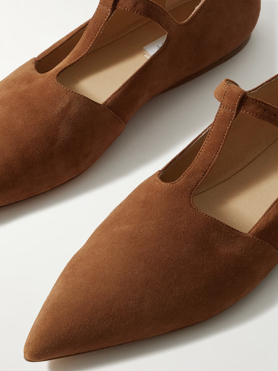 Lola Ballerina suede Mary Jane point-toe flats Lola Ballerina suede Mary Jane point-toe flats