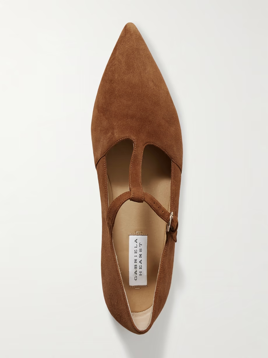 Lola Ballerina suede Mary Jane point-toe flats Lola Ballerina suede Mary Jane point-toe flats