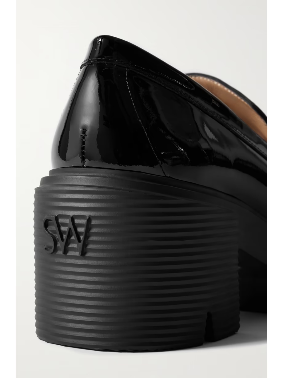 Soho patent-leather platform loafers Soho patent-leather platform loafers