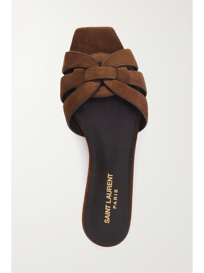 Tribute woven suede slides Tribute woven suede slides