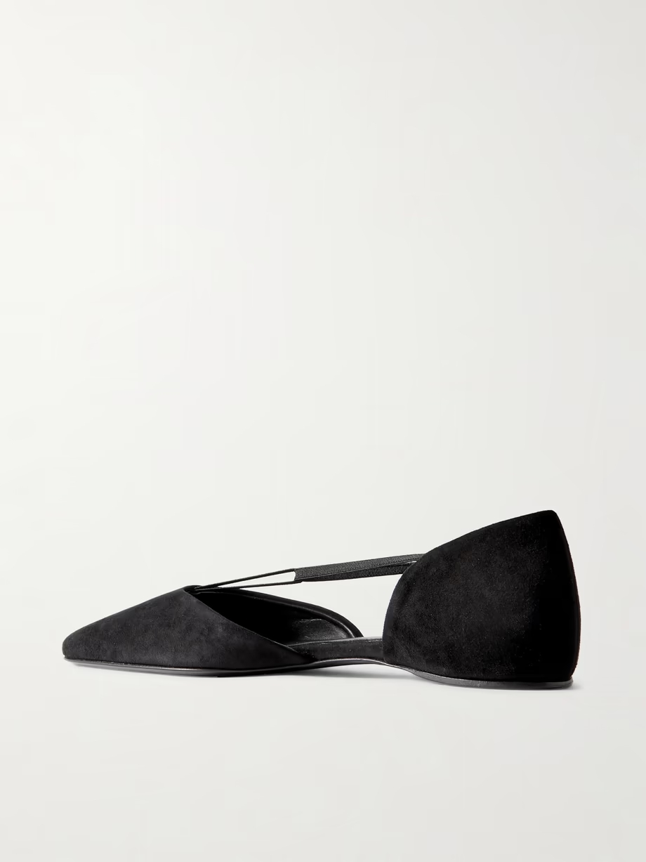 + NET SUSTAIN The T-strap suede point-toe flats + NET SUSTAIN The T-strap suede point-toe flats