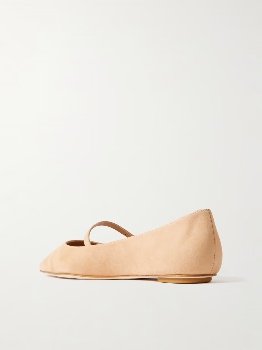 Emilia suede Mary Jane point-toe flats Emilia suede Mary Jane point-toe flats