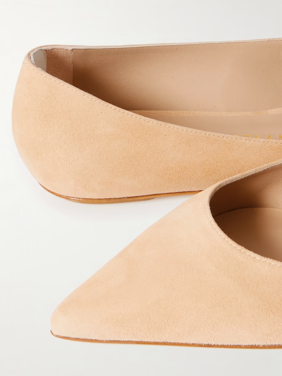 Emilia suede Mary Jane point-toe flats Emilia suede Mary Jane point-toe flats