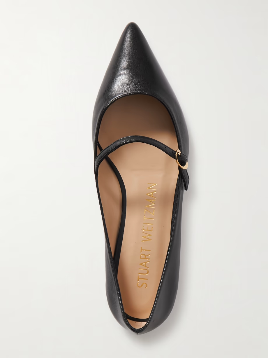 Emilia leather Mary Jane point-toe flats Emilia leather Mary Jane point-toe flats