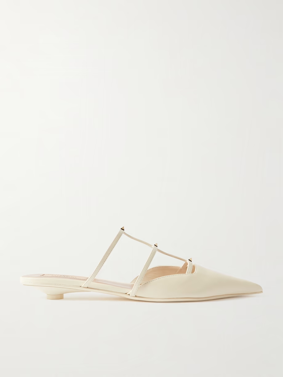 Rockstud 20 embellished leather mules Rockstud 20 embellished leather mules