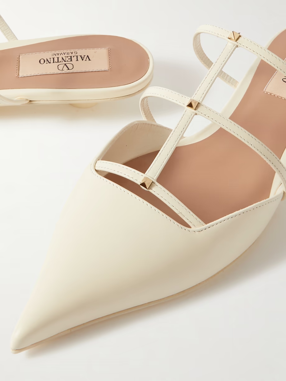 Rockstud 20 embellished leather mules Rockstud 20 embellished leather mules