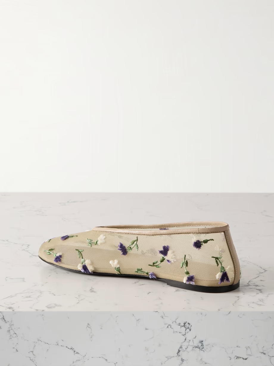 Marcy embroidered mesh ballet flats Marcy embroidered mesh ballet flats
